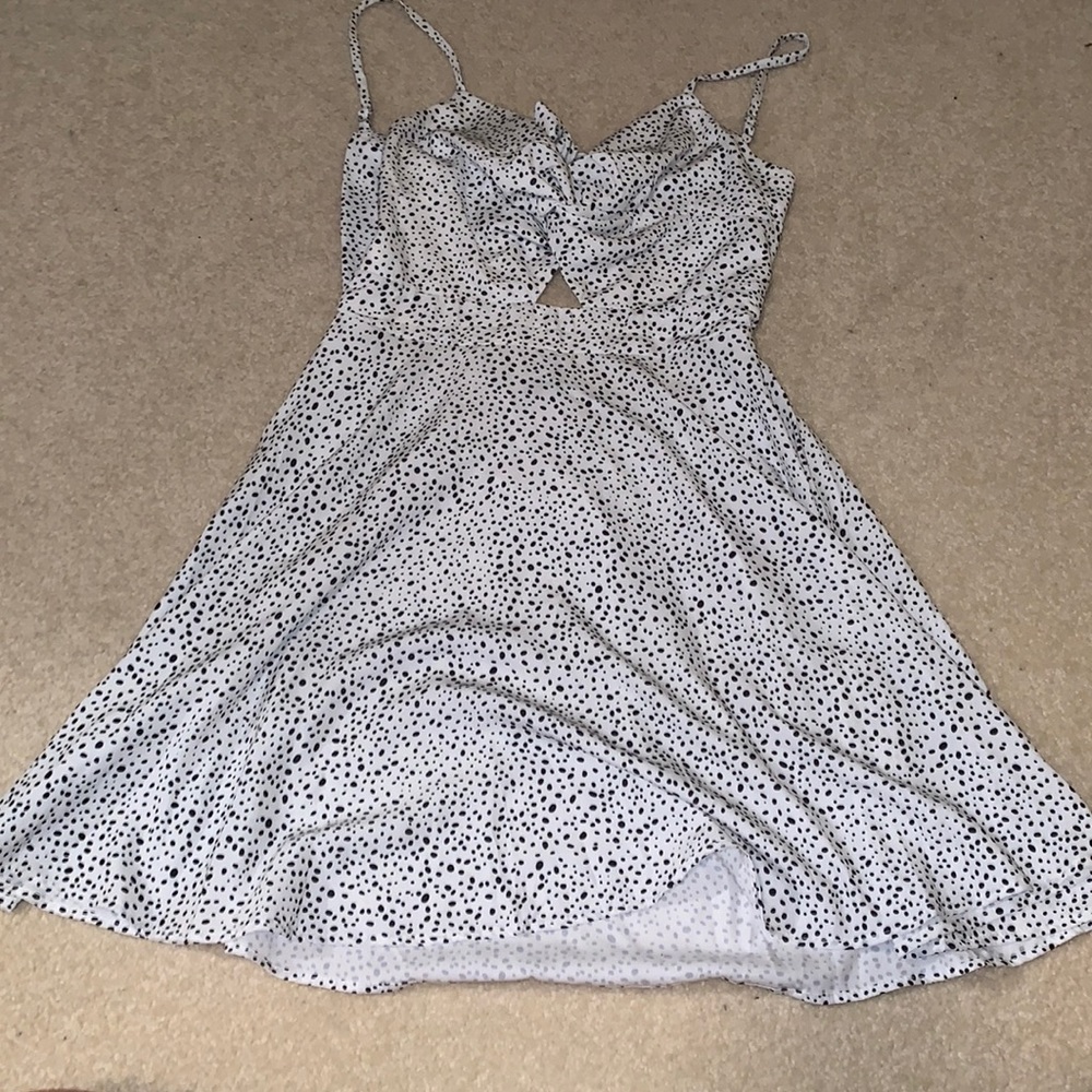 Black and white shien dress